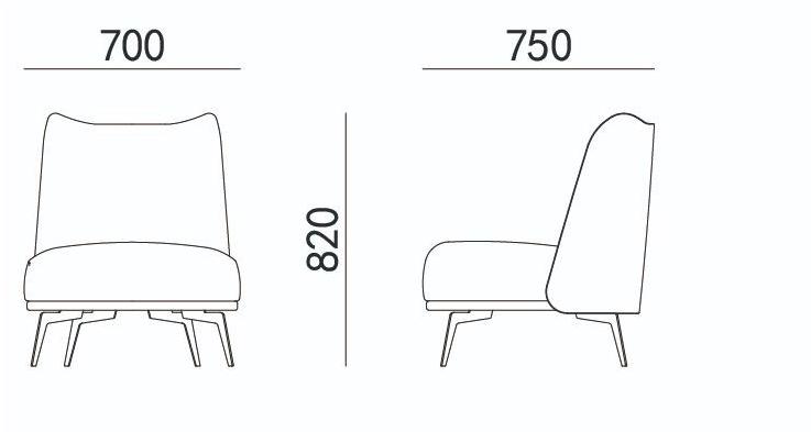 HC28 Cosmo Кресло из ткани с высокой спинкой  32f011  - Вид №2