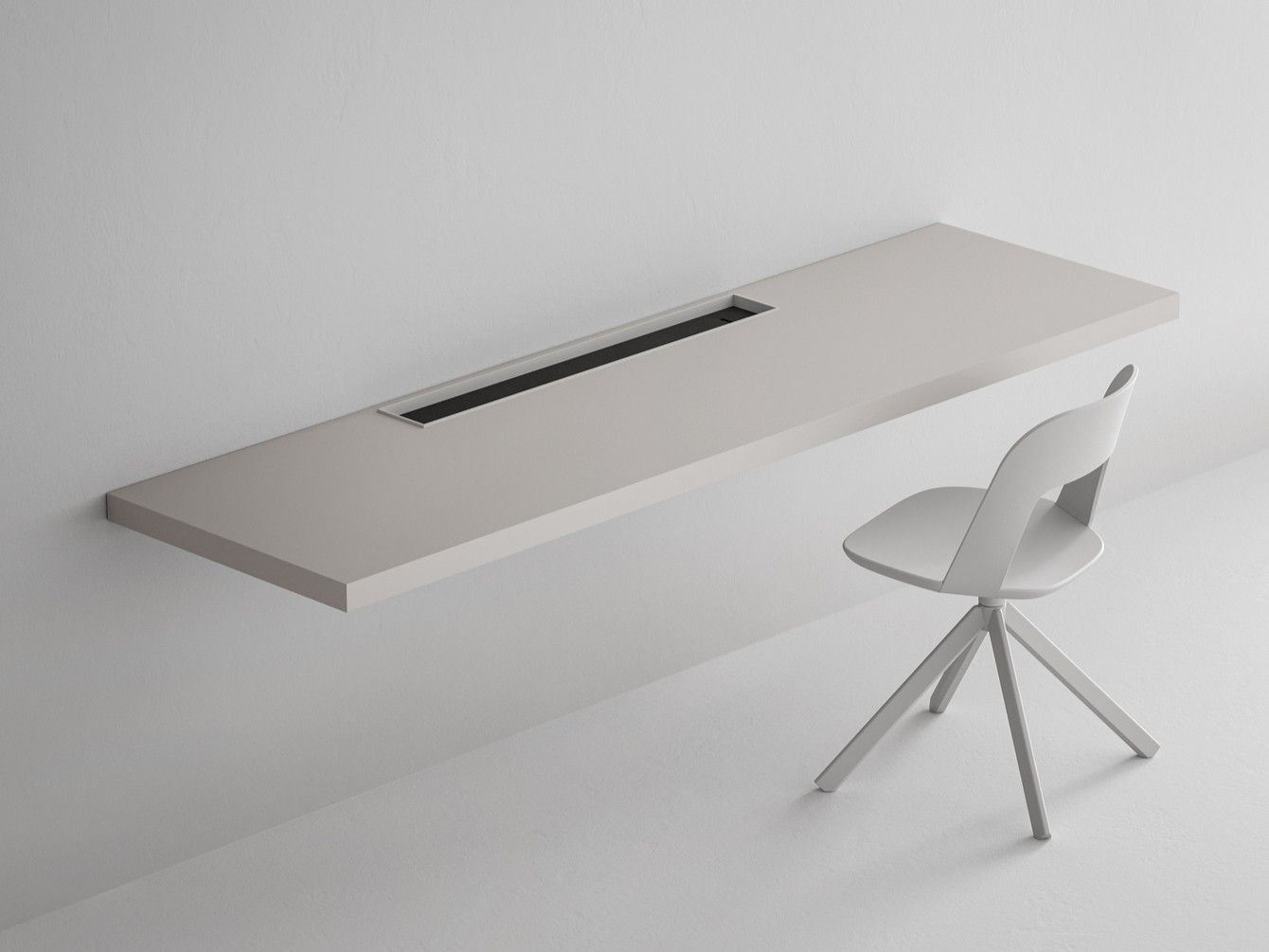 Настенный письменный стол со встроенными держателями для ручек и прокладками Caccaro Poly ARCH-00020278