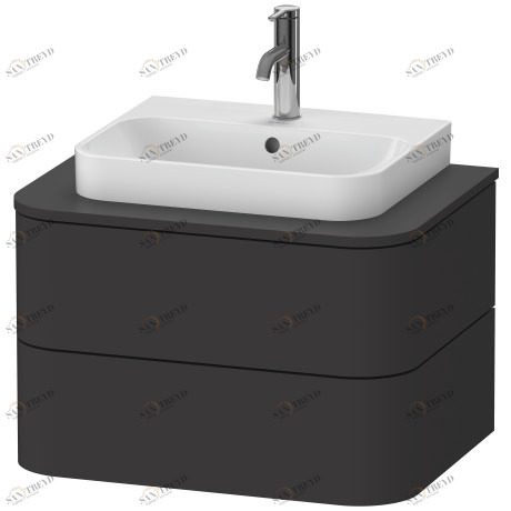 HP496008080 Happy D.2 Plus Тумбочка для подвесной консоли Graphit Super Matt Duravit