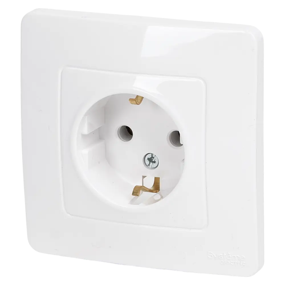 Розетка встраиваемая Systeme Electric Blanca с заземлением без шторок 16 А цвет белый STLM-2148825 - Вид №1