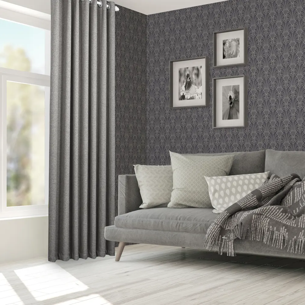 Обои флизелиновые Grandecolife Charlice чёрные 0.53 м A40601 STLM-2037553 - Вид №3