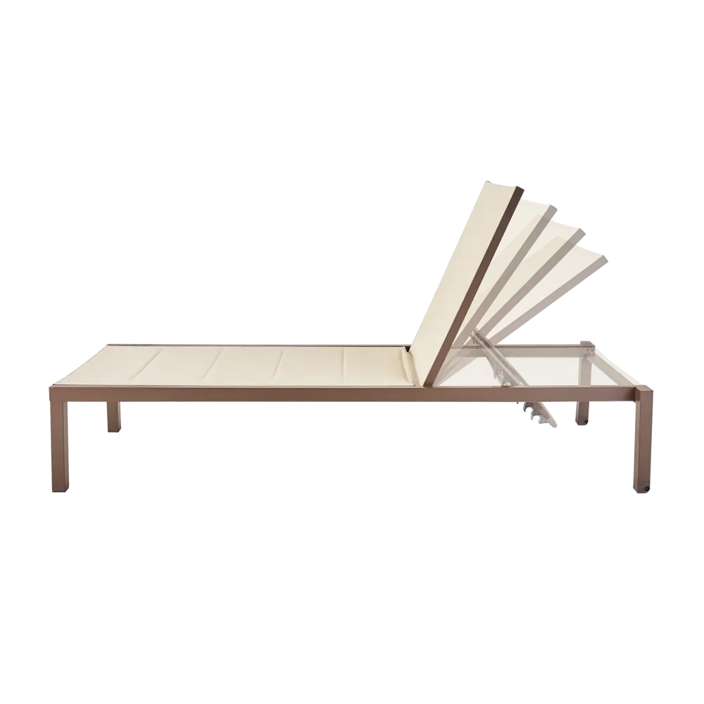Шезлонг Naterial Aquila II 200x36x75 см алюминий/текстилен бежевый/коричневый 84494103 STLM-2085430  - Вид №4