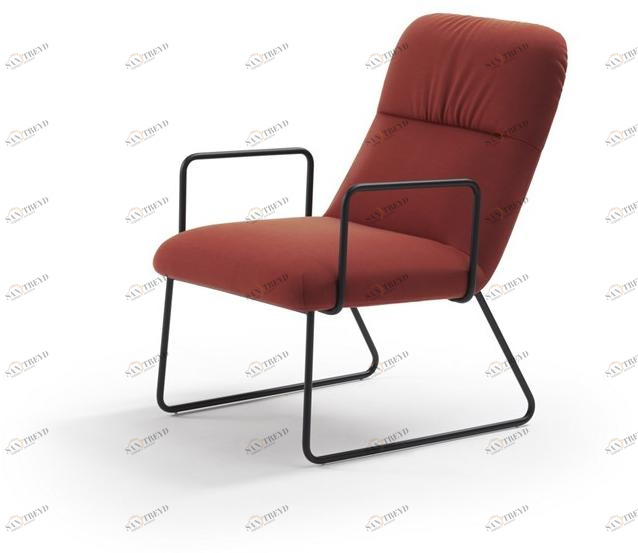 Sancal Кресло на санках из ткани с подлокотниками Elle sun-id-1436362