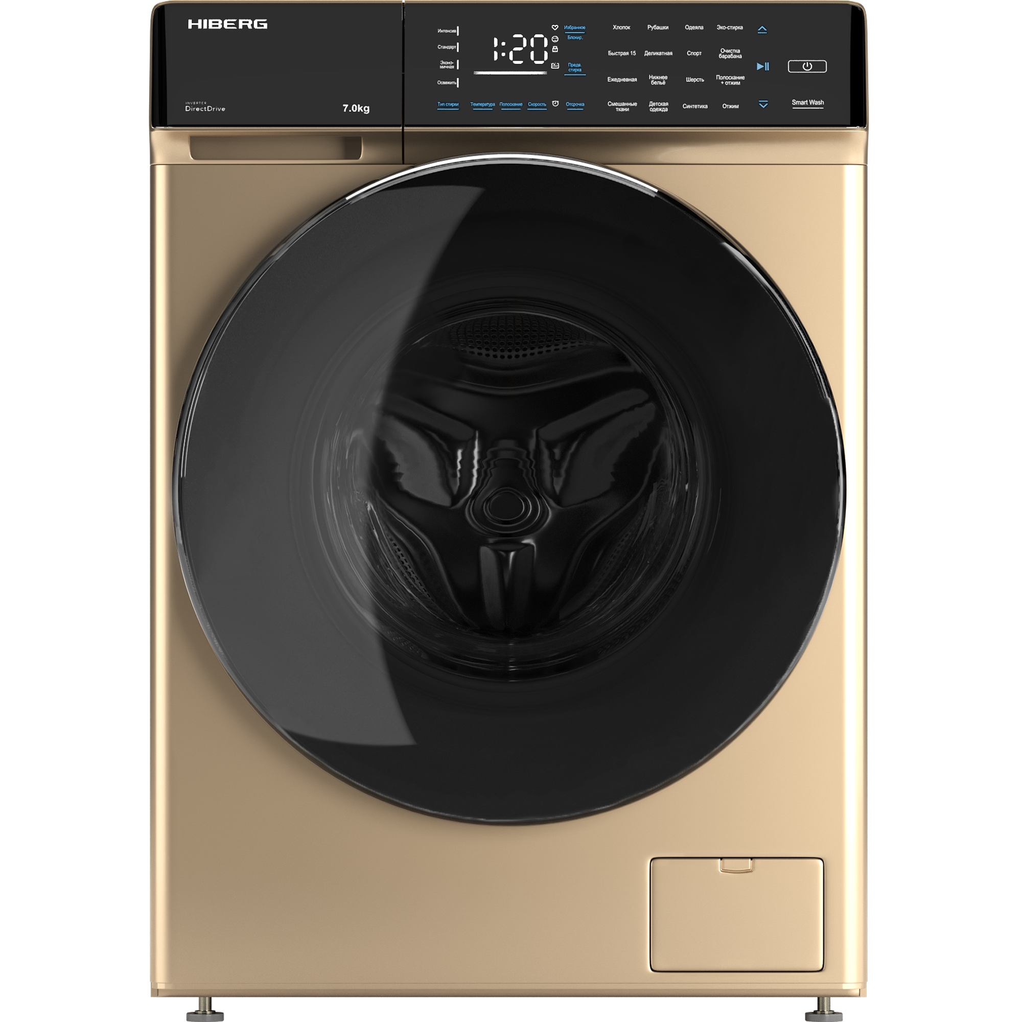 9975385 Стиральная машина HIBERG i-DDQ9-712 G золотистый STDN-0057449