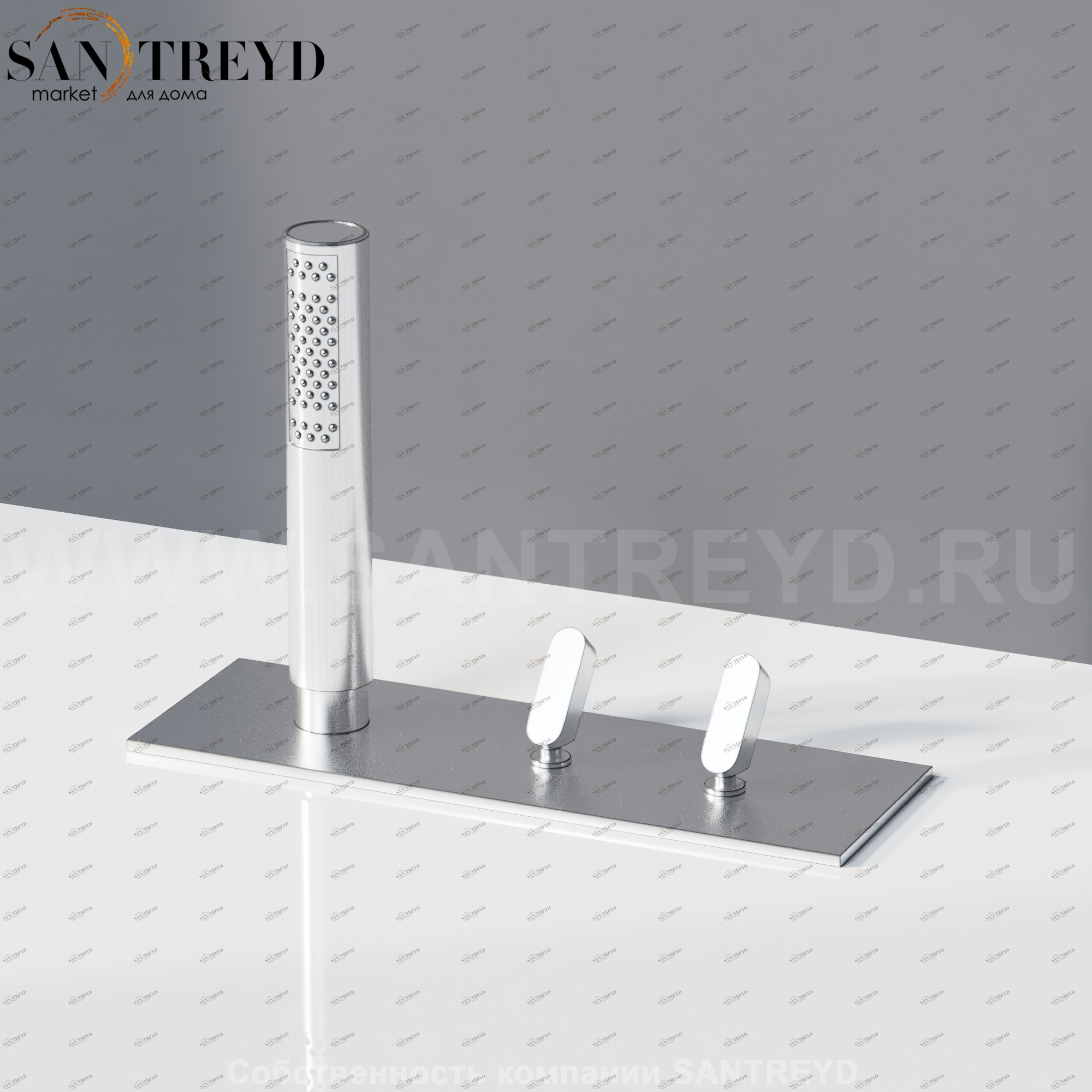 Agape SQUARE Напольный смеситель для ванны хромированный матовый ARUB0960SP