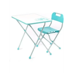 91621093 Набор кухонного стола и стульев Nika КПР 45x58x60 см пластик цвет бирюзовый STLM-1377542