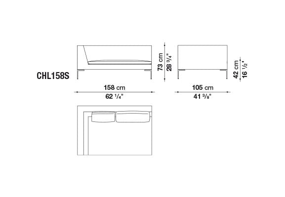 Секционный тканевый диван с полуостровом B&B Italia Charles Large ARCH-00055000 - Вид №3