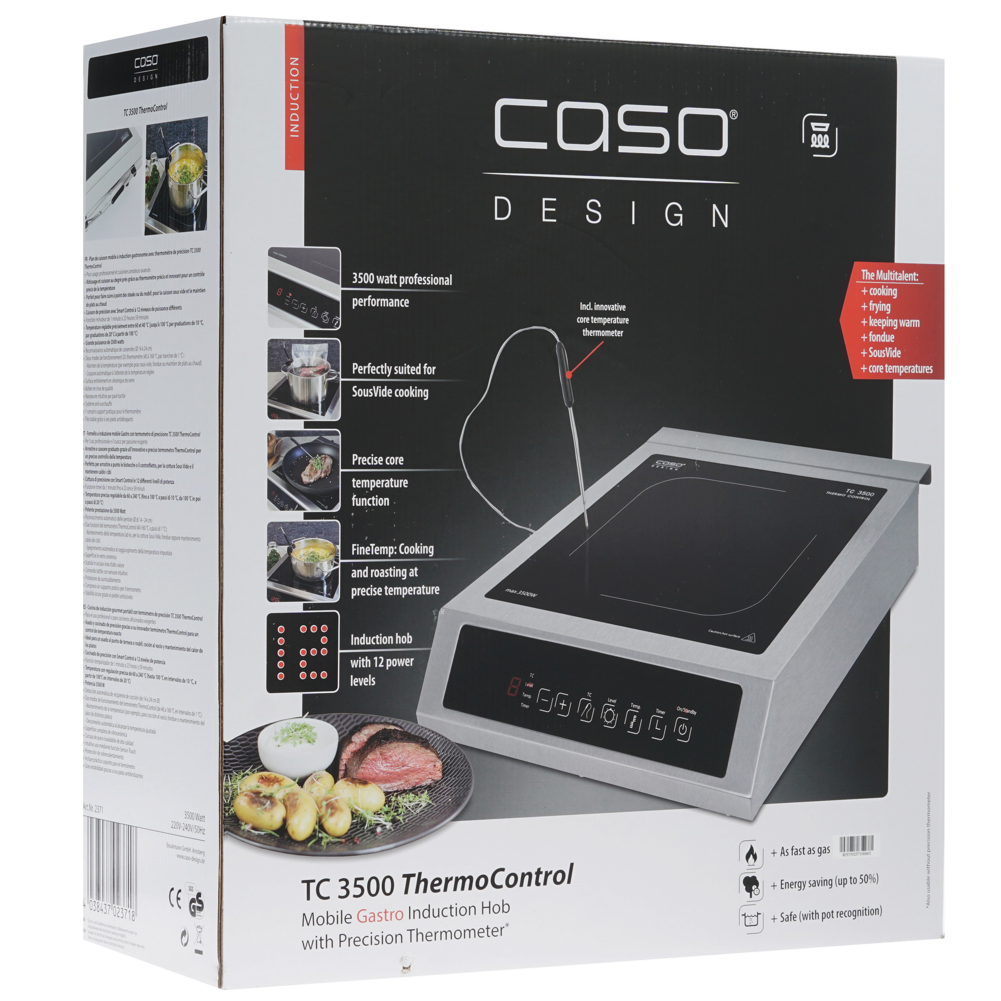 8159742 Плита компактная электрическая CASO TC 3500 серебристый STDN-0028516 - Вид №4