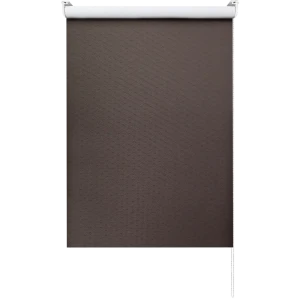 Штора рулонная блэкаут Ромб 50x160 см коричневая