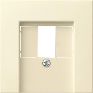 027601 Лицевая панель розетки телефонной TAE-Аудио-USB кремовый глянцевый Gira System 55