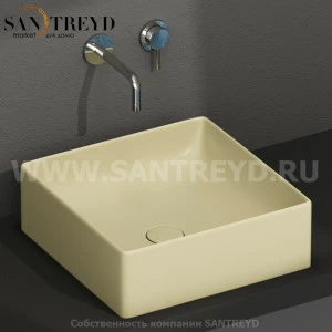 B6Q42SE Накладная раковина на столешницу  квадратная Ceramica Globo T-EDGE