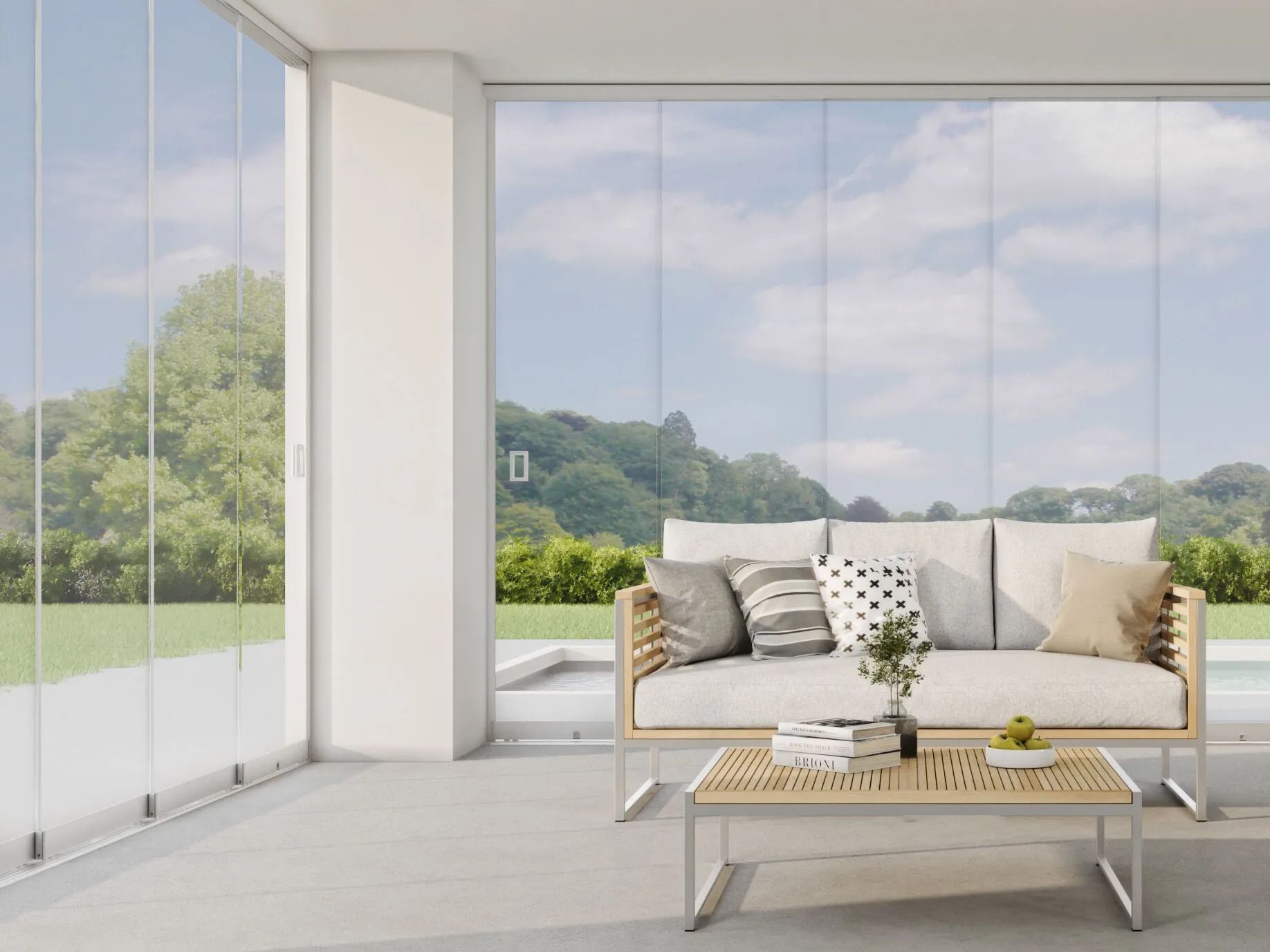 Панорамное раздвижное окно TEMPRAGLASS ARCH-00036595