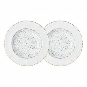 Тарелки фарфоровые суповые 2 шт белые "Грация" COLOMBO ГРАЦИЯ 00-3946484 Белый