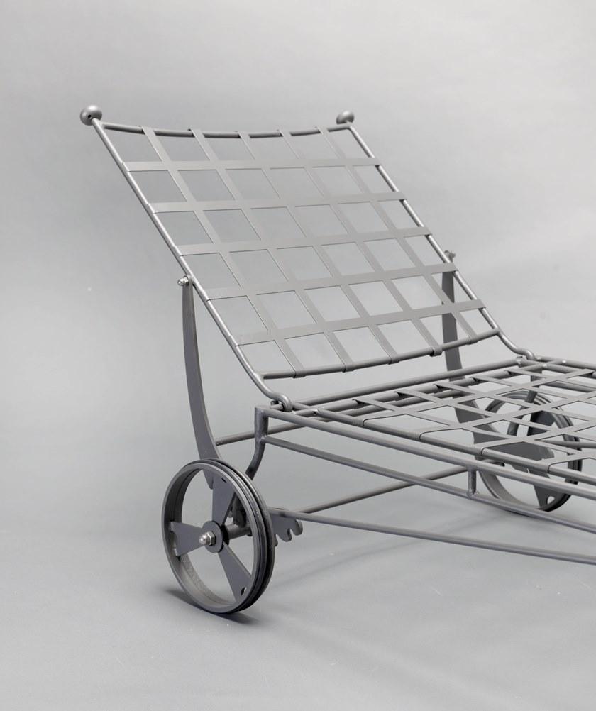 OFFICINACIANI Садовый лежак из железа на колесиках Intreccio Gf4004be  - Вид №1