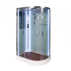 L 801 с гидромассажем BLACK Душевая кабина DETO Серия L