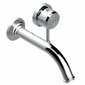 U9H-6541B Trim only for Built-in basin mixer with spout (two x 1/2'' inlets and one 1/2'' outlet), without waste Thg-paris West coast с ручками-рукоятками с белым ониксом Хром