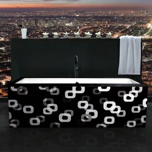 Ванна отдельностоящая Black Tears Anneaux