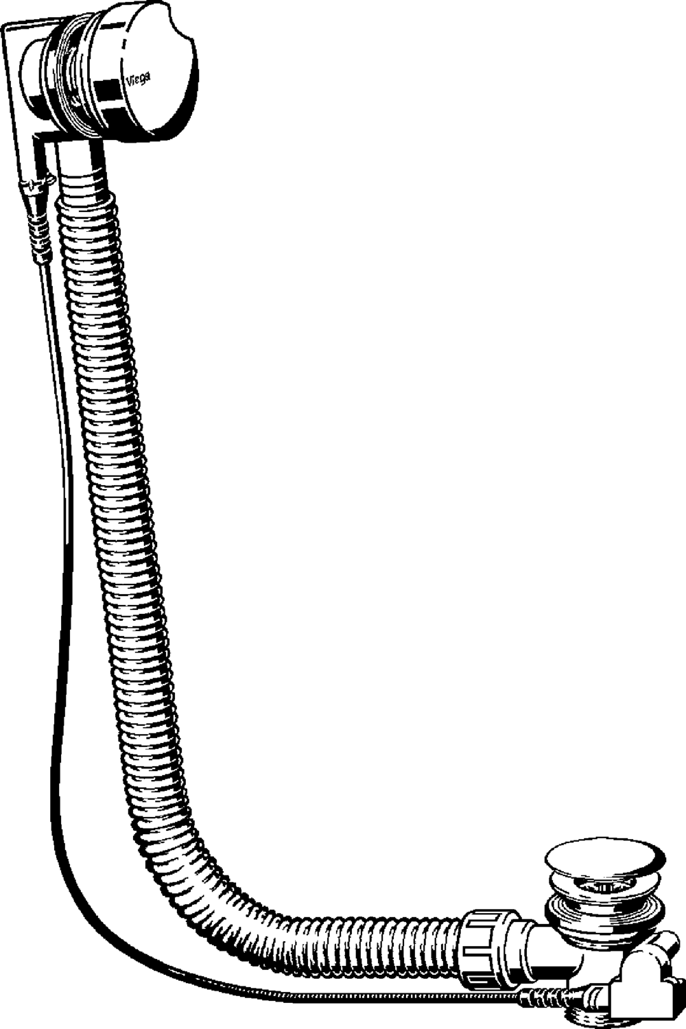 Канализационная арматура  Сифоны для ванн и душевых поддонов  Simplex VIEGA 133 825 Модель 6168.2 Santreyd  - Вид №1