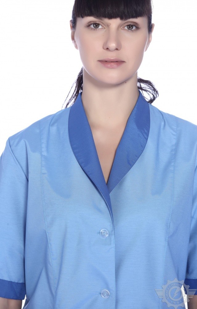 61744 Халат "Радуга" короткий рукав  Одежда для обслуживающего персонала  размер 44 Спецодежда  - Вид №7