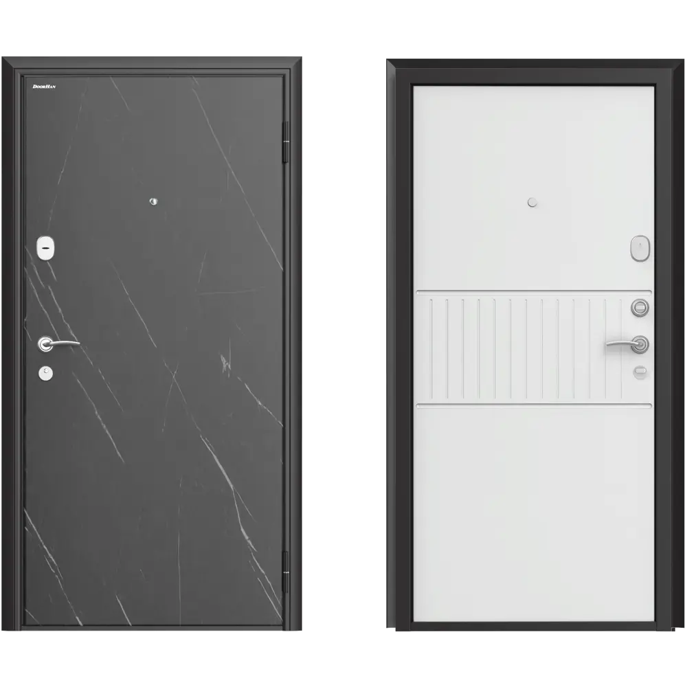 Дверь входная металлическая Премиум New 88x205 см правая силк милк 85186893 STLM-2098540 DOORHAN 
