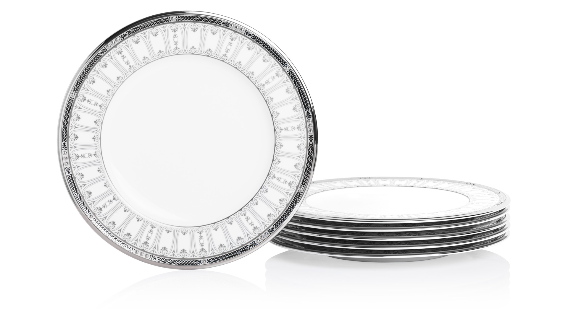 10654836 Noritake Сервиз столовый Noritake "Чатлайн, платиновый кант" 6/27 Фарфор костяной  - Вид №7