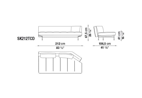 Секционный диван из ткани B&B Italia SAKé ARCH-00142615 - Вид №16