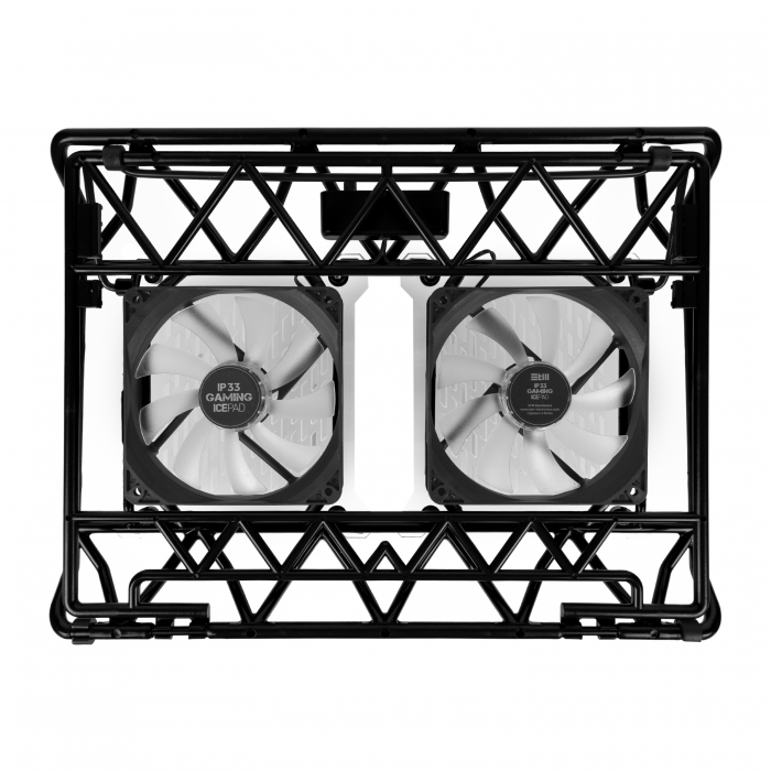 IP33 Black laptop cooling (17,3"", 2x(120x120), plastic+metal mesh) STM Santreyd  - Вид №1