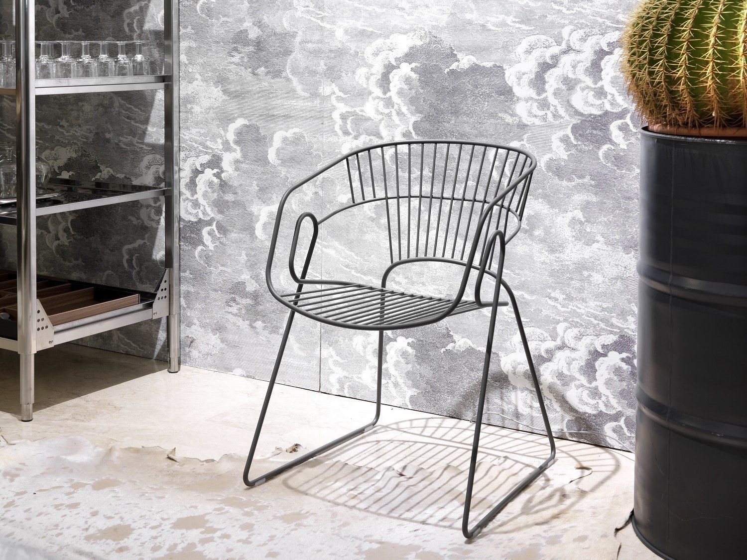 Стальной стул с подлокотниками SITIA JAPAN ARCH-00091205 - Вид №3