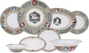 10612655 Императорский фарфоровый завод Сервиз столовый 6/24 "Античный - 2" "Европейская-2" Твёрдый фарфор