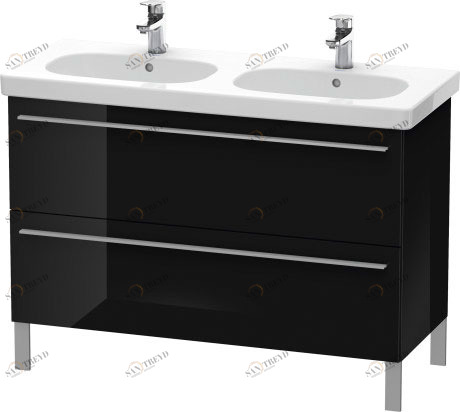 XL651804040 Тумбочка напольная X-Large #XL6518 1150 x 470 мм Черный глянцевый лак Duravit