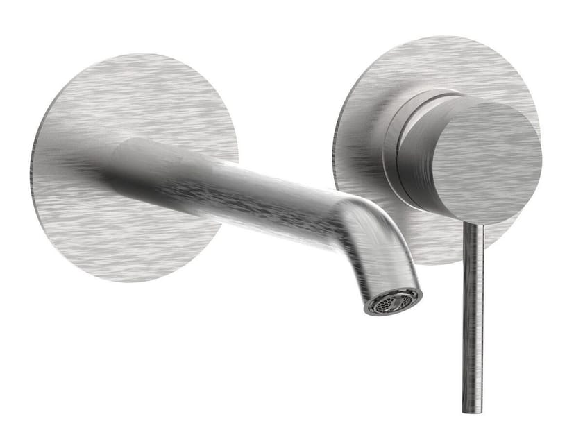 Настенный смеситель для раковины из нержавеющей стали с 2 отверстиями Rubinetterie Frattini Pepe XL 316 ARCH-00040814