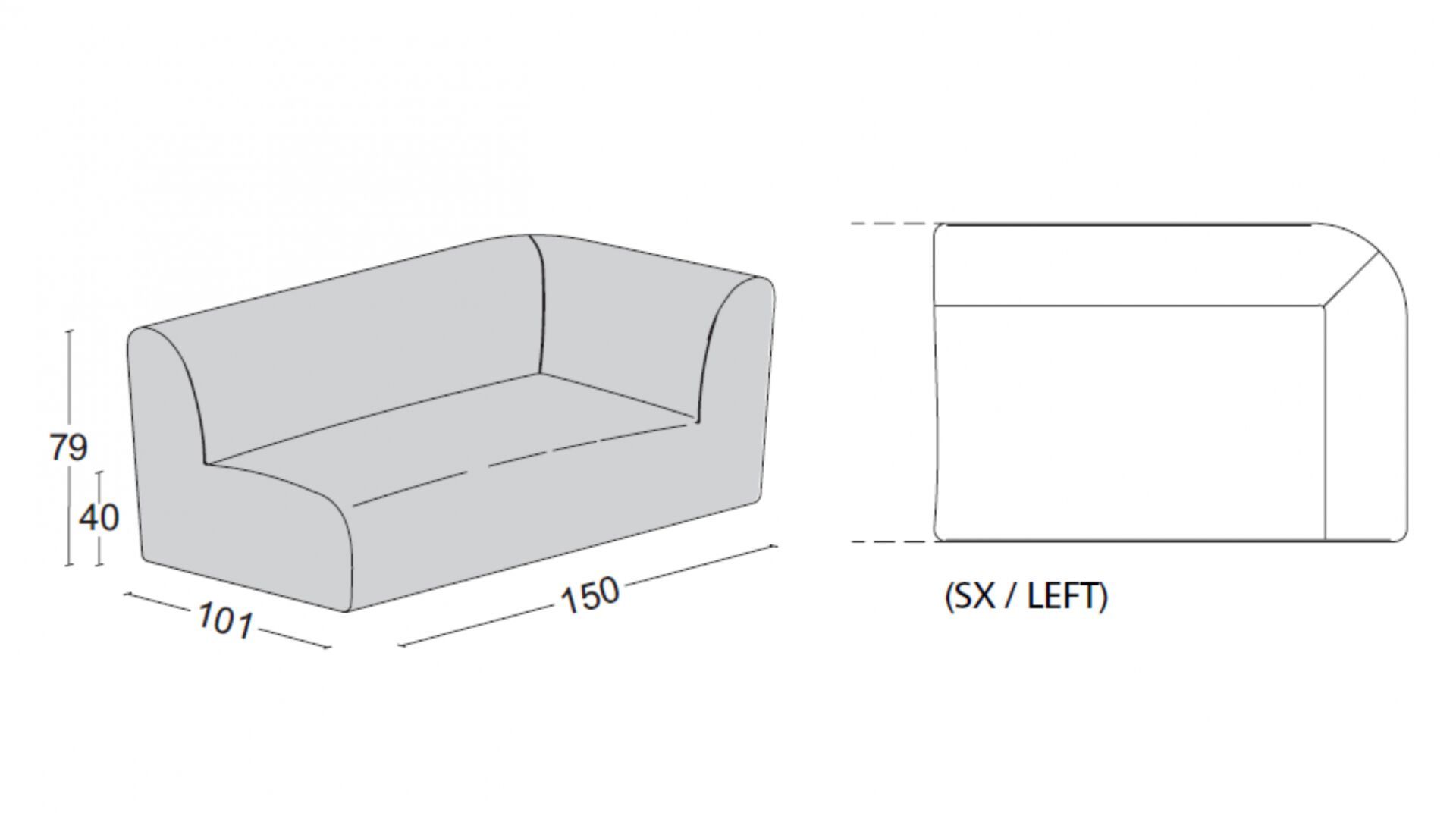 5-местный съемный тканевый диван Casamilano BOTERO 24 ARCH-00111697 - Вид №12