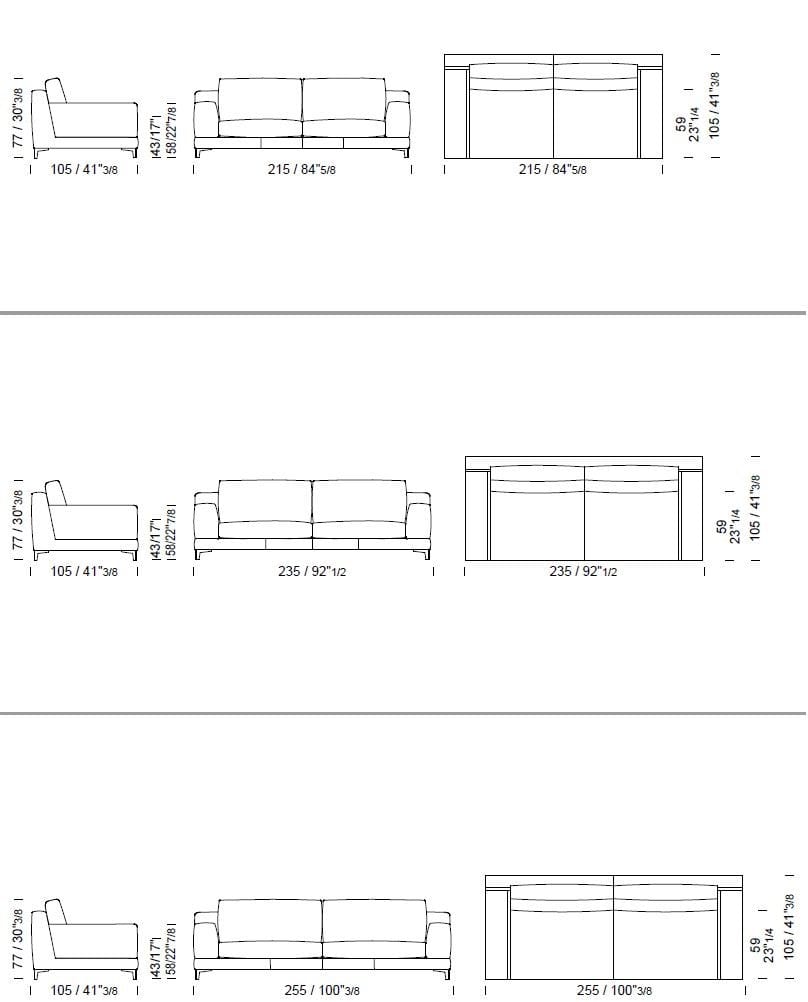 3-местный кожаный диван Borzalino Бен ARCH-00024119 - Вид №6