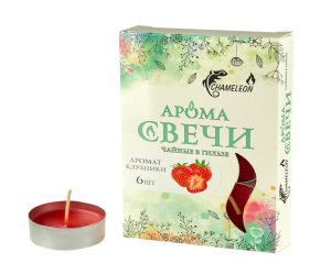 90568749 Набор свечей чайные Chameleon 3.75х 1.5см аромат "Клубника" 6шт STLM-0287069 MIGAN