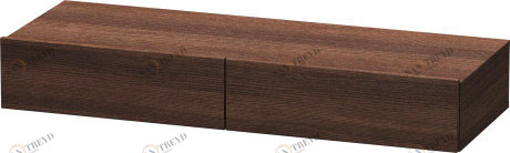 DS827105353 Полочка с ящиком DuraStyle #DS8271 1200 x 440 мм Каштан темный, декор Duravit