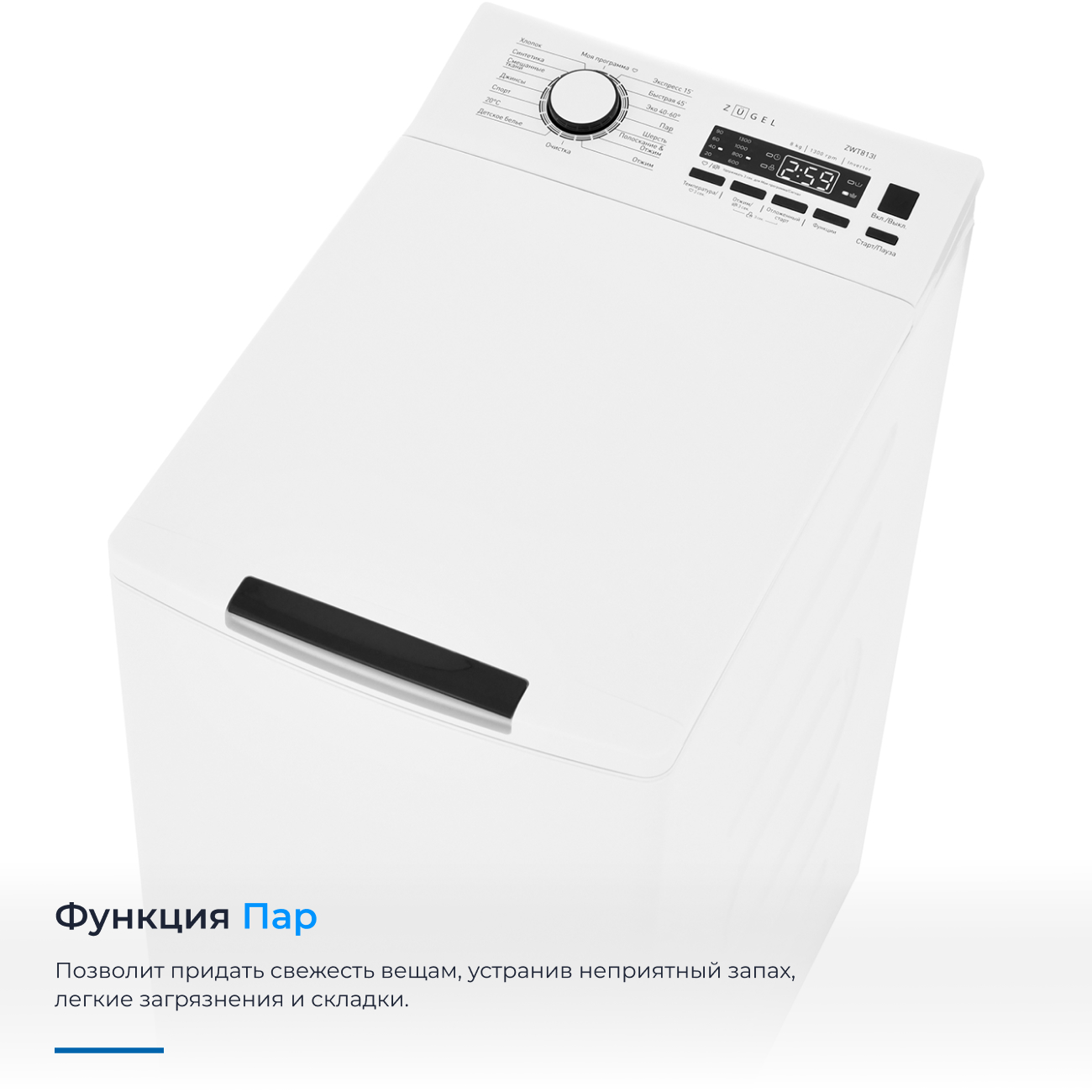 9982987 Стиральная машина ZUGEL ZWT813I белый STDN-0091362 - Вид №28