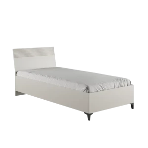 91814242 Кровать двуспальная Альбина Ника 95x90x208 см ЛДСП цвет белый STLM-1327251