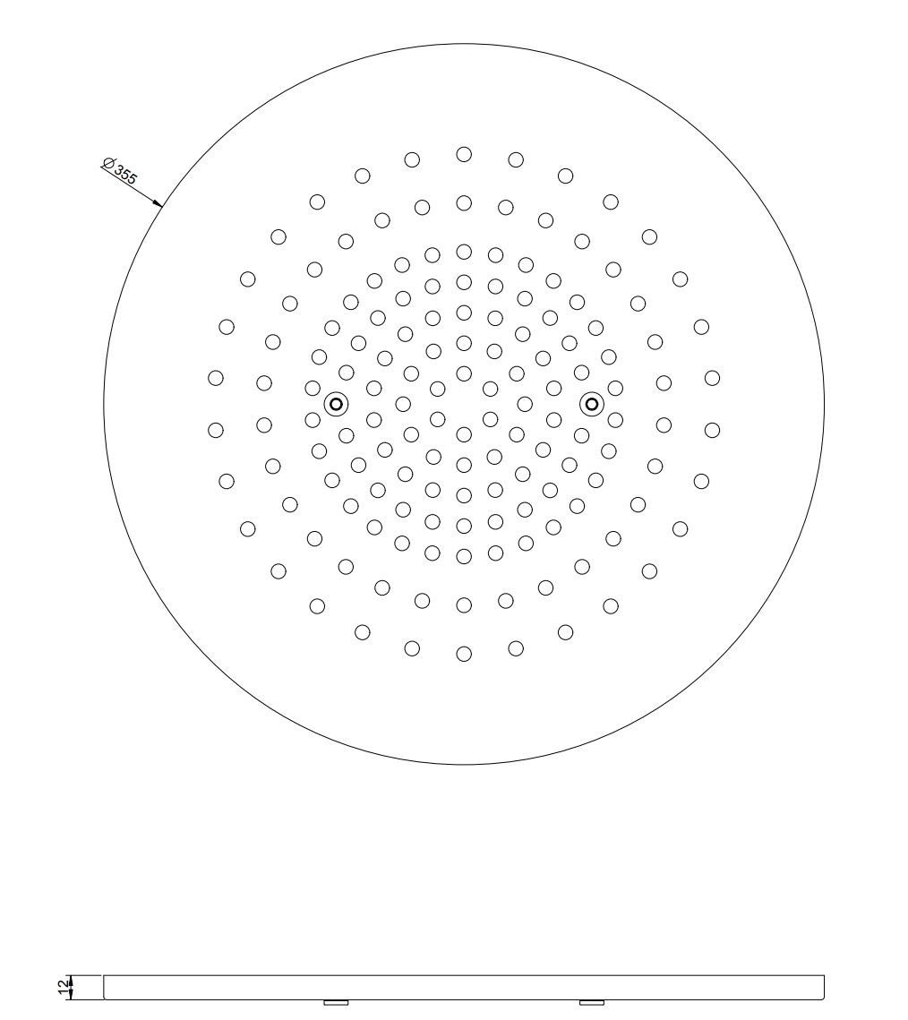 Круглая потолочная насадка для душа Gessi ARCH-00006759 - Вид №4