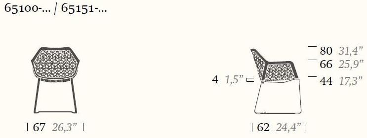 Kettal Садовое кресло из синтетического волокна Maia #65100 / 65151 - Вид №5