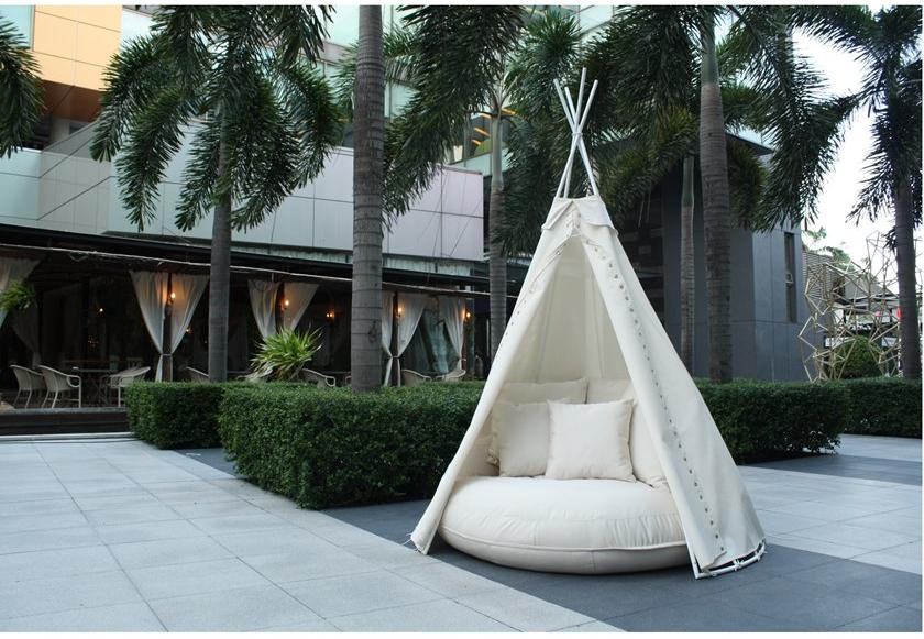 Host & Home Круглый пуф из ткани sun-id-1413431 - Вид №1