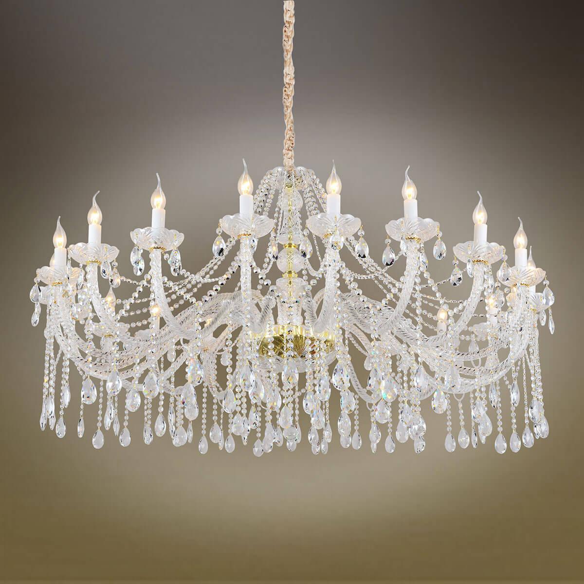 Подвесная люстра Omnilux Ladispoli OML-89003-20 прозрачная OMNILUX ДИЗАЙНЕРСКИЕ, LADISPOLI 220815 Прозрачный  - Вид №1