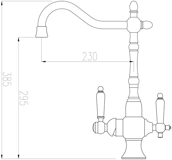 Смеситель ZorG Clean Water ZR 336 YF-50 для кухонной мойки, хром - Вид №1