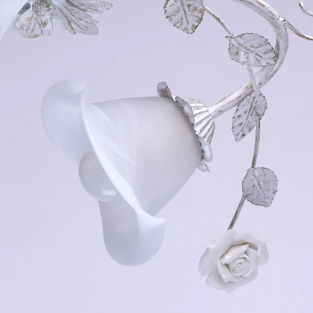 Люстра Восторг 6xE14x60 Вт, металл/стекло, цвет белый MW-Light STLM-2211387 - Вид №4