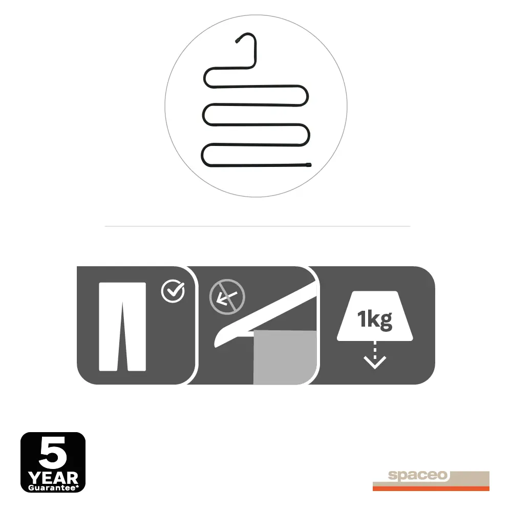 Вешалка для брюк 31 см металл цвет черный Santreyd STLM-2028742 - Вид №2