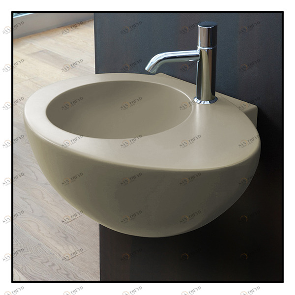 LGLS56LN Подвесная раковина настенная овальная Ceramica Cielo  бежевая 