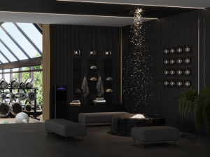 Угловой снежный фонтан