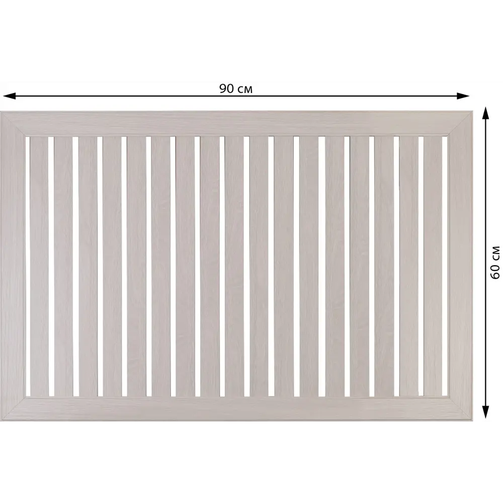 Экран радиатора 90x60 см МДФ цвет ясень белый Santreyd STLM-2069730 - Вид №2