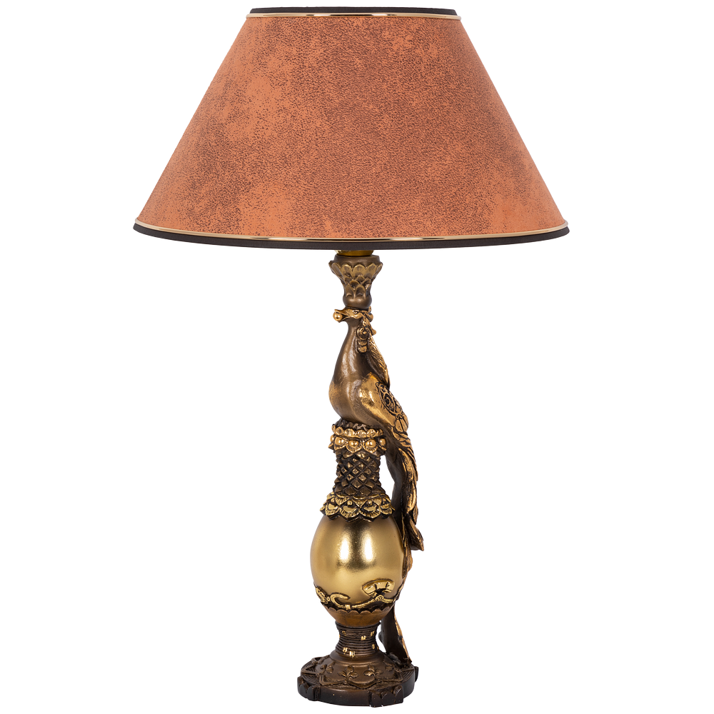 32081,34013 Настольная лампа Павлин Персик BOGACHO 4627138210871, 4627138151518