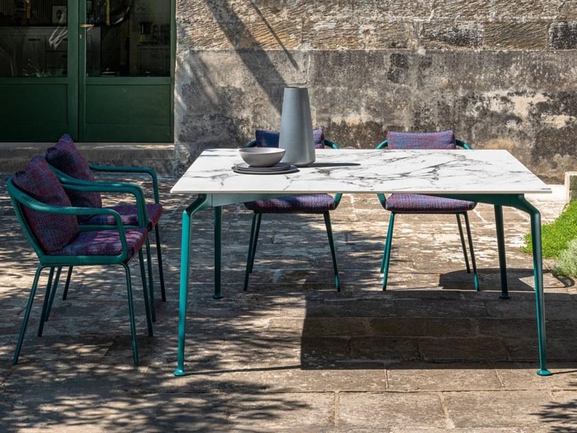 Talenti Квадратный садовый стол из керамогранита Cruise alu sun-id-1441914 - Вид №3