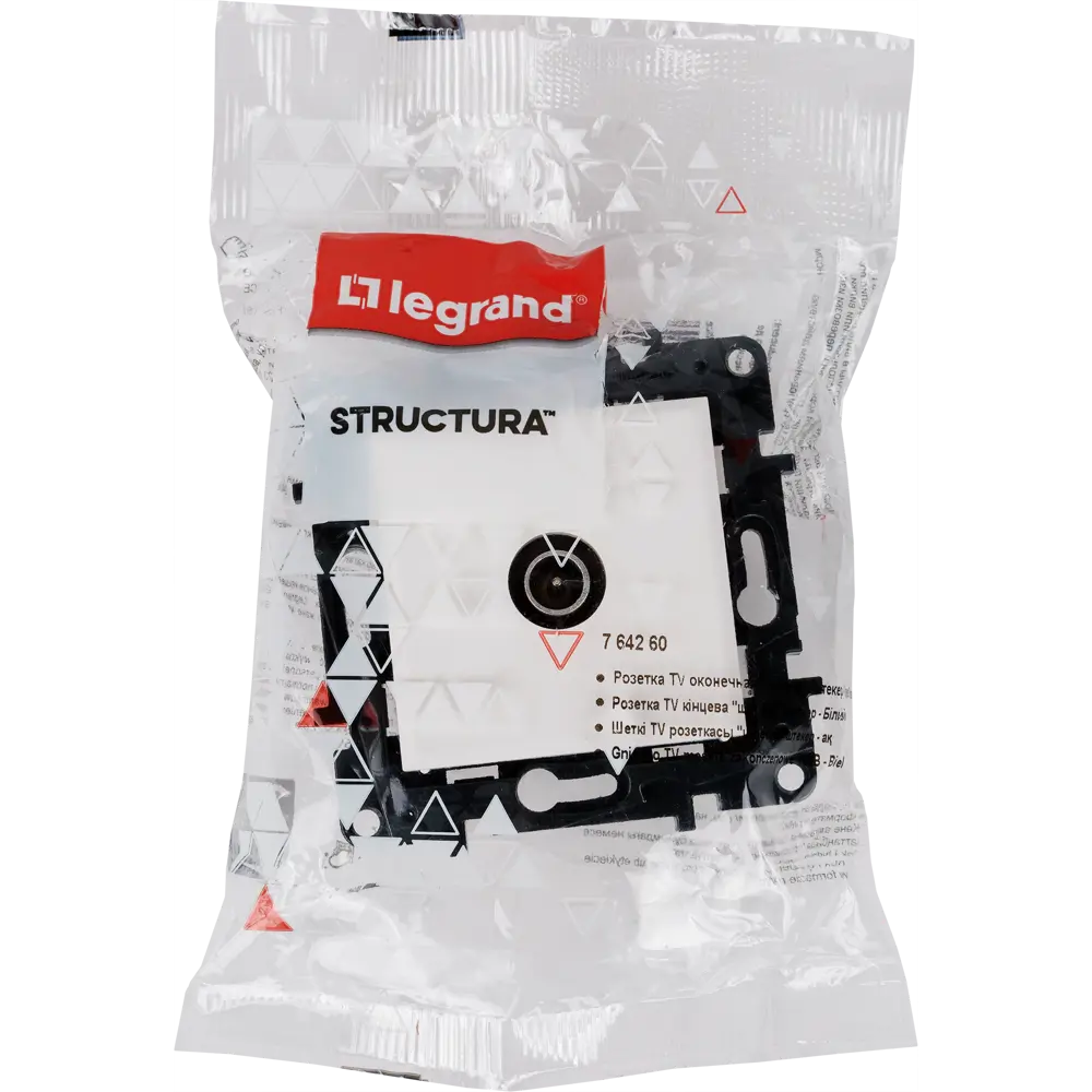 82064690 ТВ-розетка оконечная встраиваемая Legrand Structura шлейф, цвет белый STLM-0018674 - Вид №4